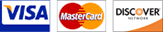 Visa, MaterCard and Discovery accepted