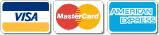 Visa, MasterCard, Amex